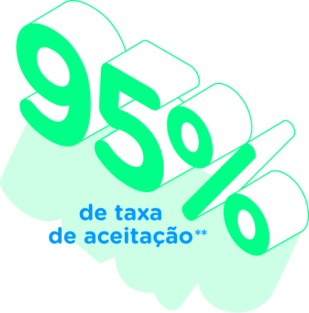 Taux d'acceptation consommateurs 95% de taux d'acceptation avec la solution Floa Pay